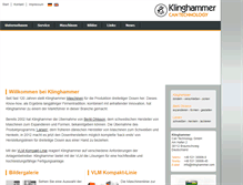 Tablet Screenshot of klinghammer.com